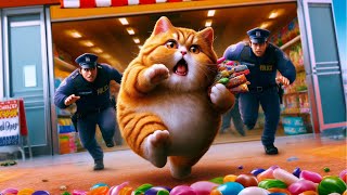 The cat steals candy.#cat #aicat #cutcat #catvideos #catsvideo
