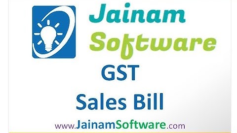 GST Sales Bill | Jainam Software