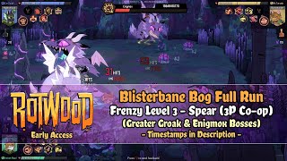 Rotwood Early Access - Blisterbane Bog [Frenzy Level 3 - Spear] 3P Co-op Run (Enigmox Boss) by Instant Noodles 69 views 1 month ago 18 minutes