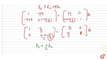 Using elementary transformations, find the inverse of the matrix `[2 1 4 2]`...