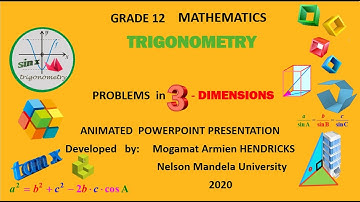 3D problems  (trigonometry)  Grade 12  video