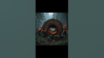 Giant Snake Rescued from Inside Tree Trunk 😱 | Unbelievable Forest Rescue #funny #shorts