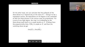 Carlos Simpson 2021 NSF FRG Lectures on Moduli Spaces of Sheaves on Surfaces (Lectures 3-4)