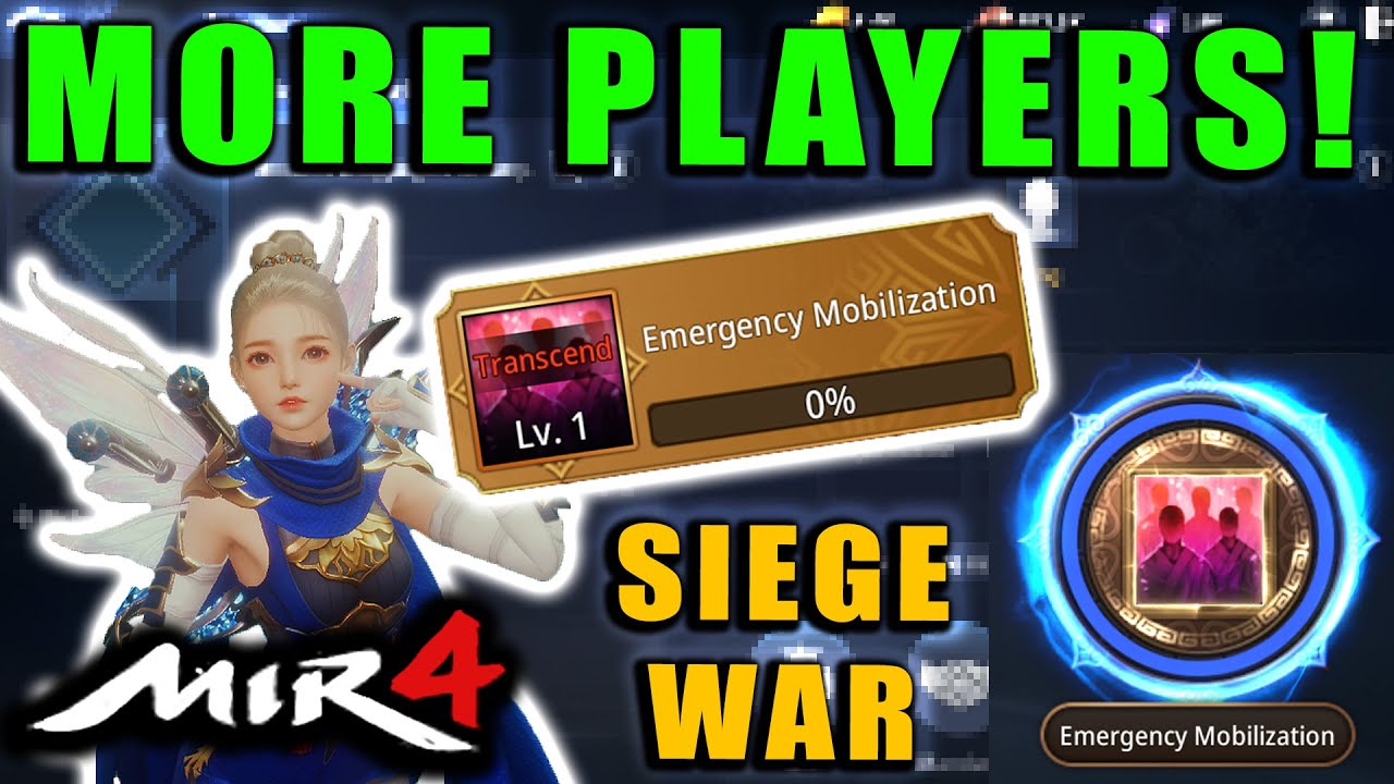 MIR4 BICHEON CASTLE SIEGE WAR - How to bring the MOST players!  Emergency Mobilization Clan Tech!