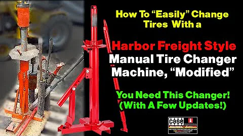 Harbor Freight Style Modified Manual Tire Changer Machine Used To Easily Change Tires & A Few Mods.