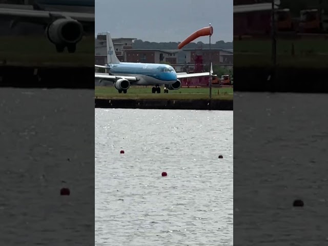 KLM at London City Airport #planespotting class=