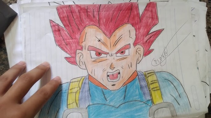 Como Desenhar o Vegeta Instinto Superior - How To Draw Vegeta Migate 