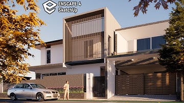 Enscape 3.5 Realistic Exterior Render Tutorial - Quick Rendering
