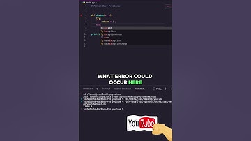 Error-Proof Python: Mastering Try and Except Exception Handling #pythontutorial #shorts
