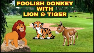 Información Animated Moral Story Foolish Donkey with Tiger and Lion | moralstories |English Story |bedtime story Guía