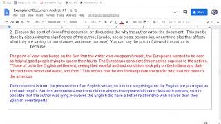 Document analysis #1