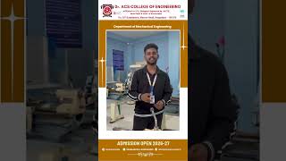 🔩 Build the Future with Mechanical Engineering @ Dr. ACSCE