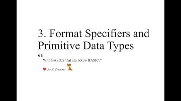 3  Format Specifiers and primitive data types in c programming with extended features of c 99