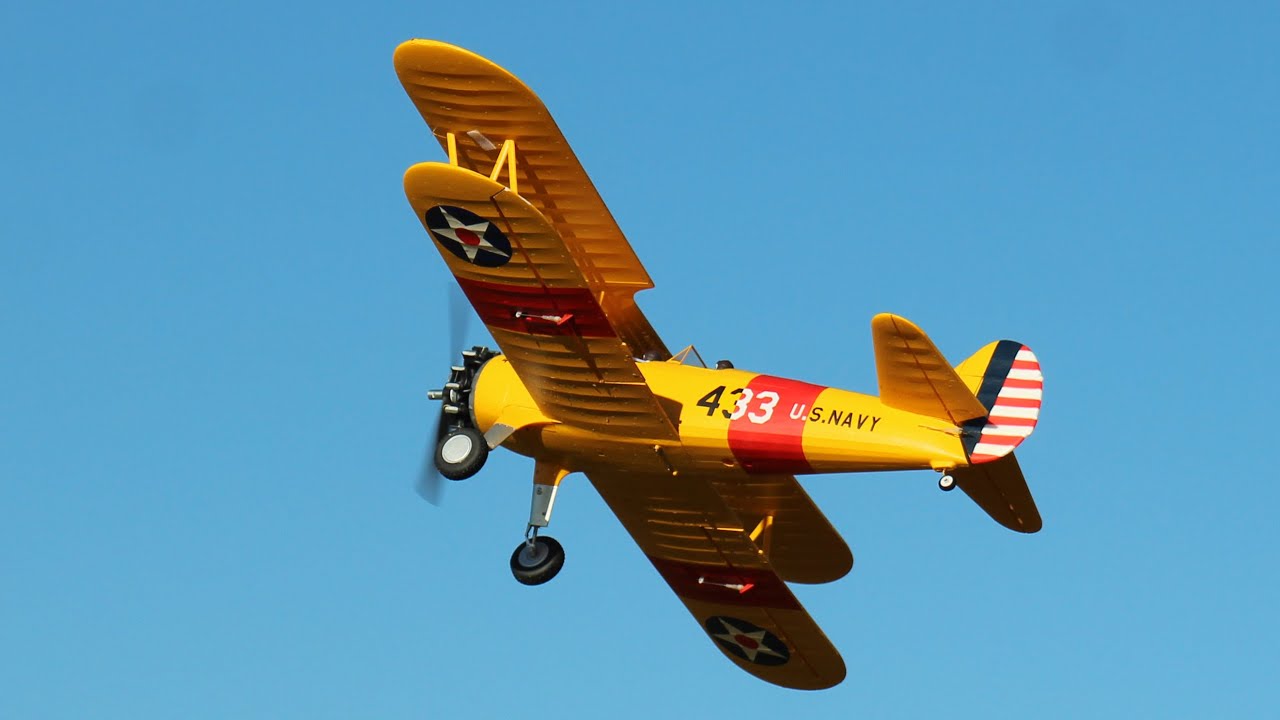 Eflite PT17 Stearman 1.1m 21 April 2023 YouTube