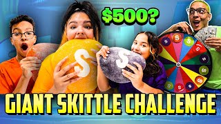 FIRST TO FINISH GIANT SKITTLE WINS $500!!