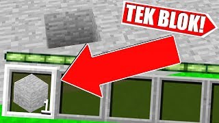 SADECE TEK BİR BLOK İLE MİNECRAFT! 😱