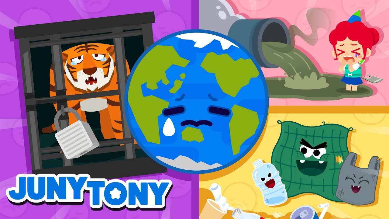 🌍 Tim Penyelamat Anak! Lagu Seru JunyTony untuk Lindungi Bumi 🚨｜JunyTony Bahasa Indonesia