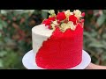 Сахарное украшение торта Красный Бархат | SUGAR SHEET technique. Cake Red Velvet | АСМР ASMR |