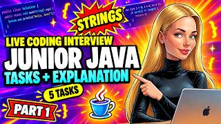Live coding interview exercises Junior Java with explanation - Strings - part 1