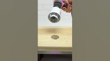 How To Enlarge a Hole With a Hole Saw #shorts #viral #woodworking #drilling