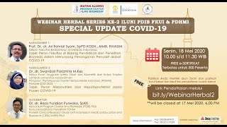 Webinar Herbal Series 2 - Special Update COVID-19 (ILUNI PDIB FKUI & PDHMI) screenshot 1