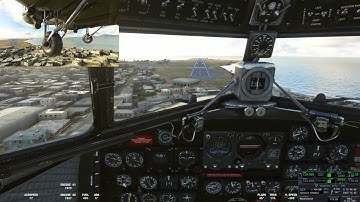 Flight Simulator - DC-3 landing at Mayotte - Tutorial
