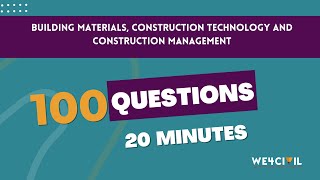 Building materials, Construction Technology and Construction management I Mock Test IAE Crash Course