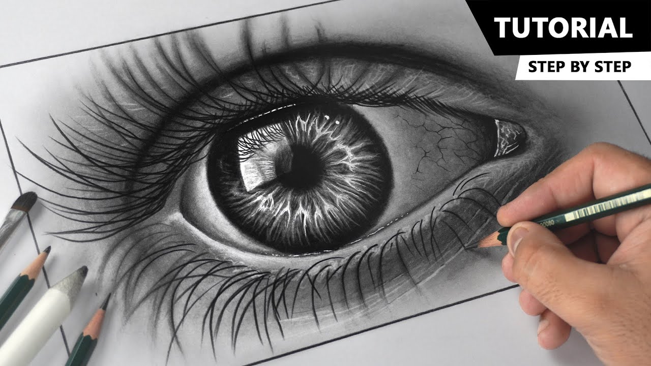 Quick and Easy Eye Drawing - Step by step! - YouTube