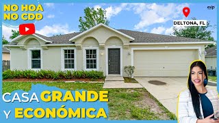 Casa GRANDE y Económica en Deltona, FL!! Sin HOA ni CDD😱