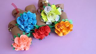 DIY Розы из бумаги 🌹Букет роз своими руками 🌹 Цветы из бумаги Поделки из бумаги