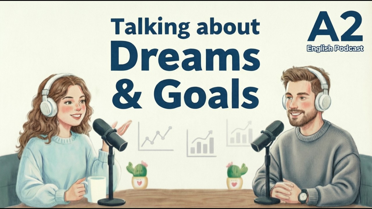 Easy English Podcast for A2/B1 Learners | Talking About Dreams and Goals in English