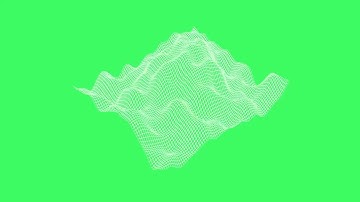 Wireframe Hill Green Screen