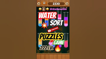 🙀 Excellent 👌 water sort puzzles game | puzzles challenging gameplay #gamingshorts #subscribe