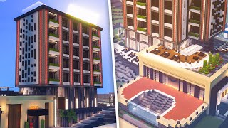 Building a Modern Luxury Hotel in Minecraft!  City Build