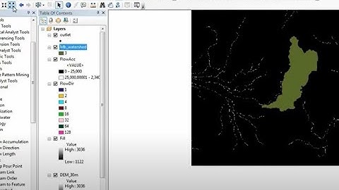 Create watershed outlet point in ArcGIS. Hydrological Terrain analysis, Part II.