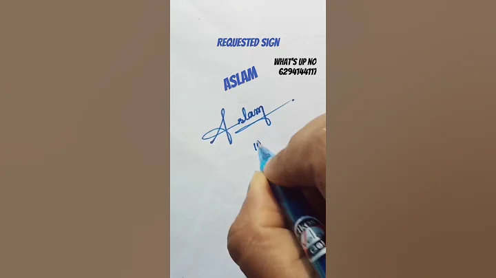 Aslam#sign your dream #signature #art #autograph #calligraphy #youtubeshorts .