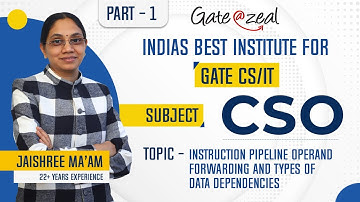 Operand Forwarding & Types of Data Dependencies | CSO | Gate 2023 | GATE TOPPER | COA | gate cse