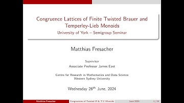 (50min B&TL) Congruence Lattices of Finite Twisted Brauer & Temperley-Lieb Monoids-MatthiasFresacher
