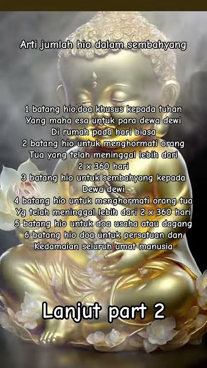Arti jumlah dupa dalam sembahyang part 1