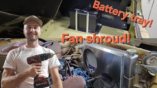 Dual Fan Shroud \& Battery Tray Install In The Barracuda