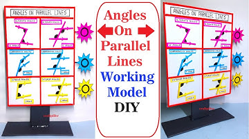 angles on parallel lines working model - diy - maths project - tlm - craftpiller