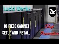 18piece husky garage cabinet setup and install