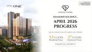 April 2026 Construction Updates | R-ONE Diamond Towers | Financial District | Real Estate #Hyderabad