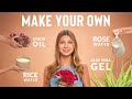 Natural Skincare Ingredients | Make your own ALOE VERA GEL, RICE WATER, ROSE WATER & ONION JUICE!