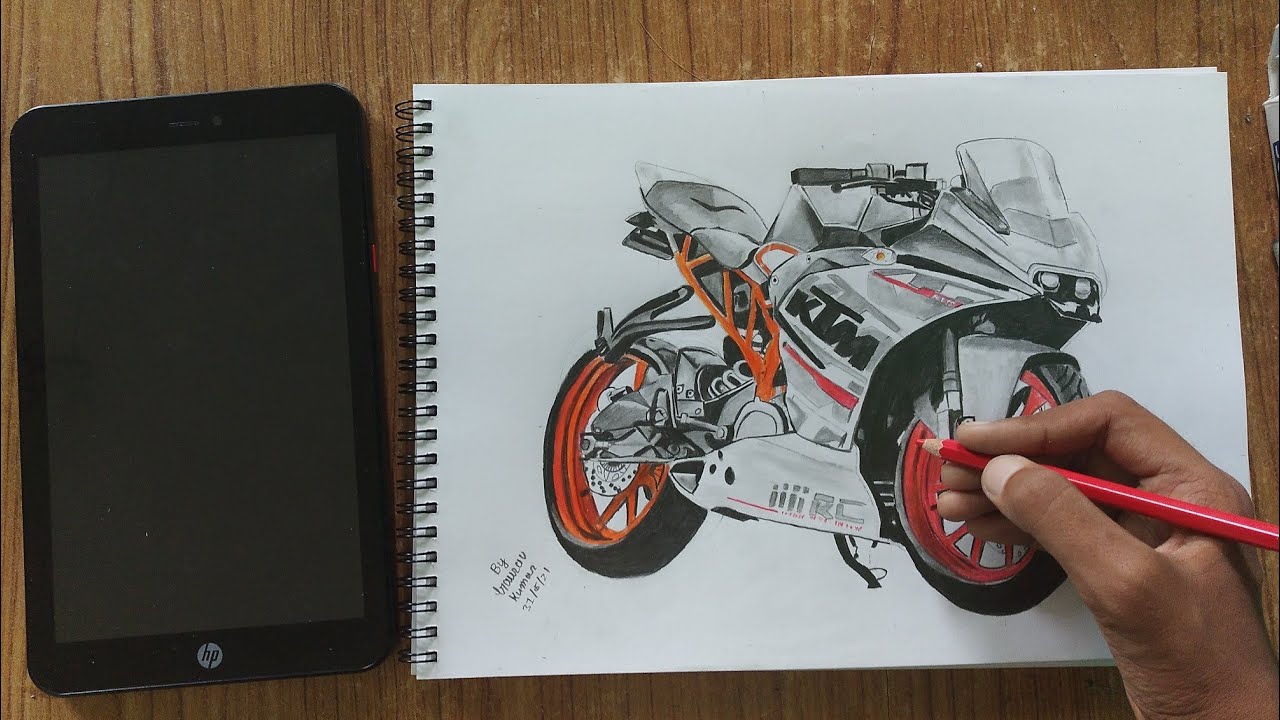 How to Draw a Dirt Bike / Motorcycle - Ashcan Comics Pub. (ACP Studios) -  NATE LINDLEY | Bike drawing, Bike sketch, Motorcycle drawing