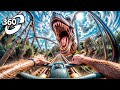🔴 360° VR VIDEO Roller Coaster 🐾 Dinosaurs Jurassic World