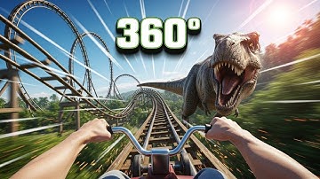 Dinosaurs Roller Coaster - 360° VR Video