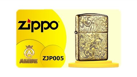 Hộp quẹt Zippo ZJP005 đồng khối khắc ăn mòn hình rồng siêu đẹp | Ambe.vn