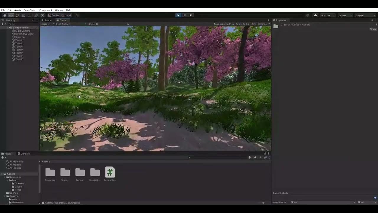 Procedural terrain generator samplescene pc mac linux standalone