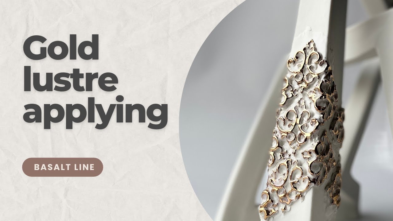 How I create an abstract porcelain sculpture with golden decor.